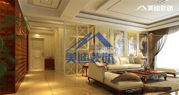 長沙中隆國際玉璽裝修案例-客廳