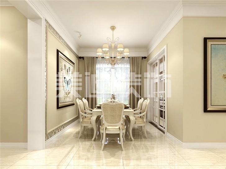 長沙中建信和城115平米裝修案例-餐廳