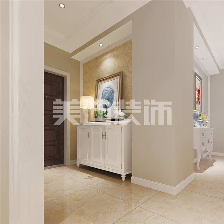長沙120平歐式裝修案例-玄關(guān)