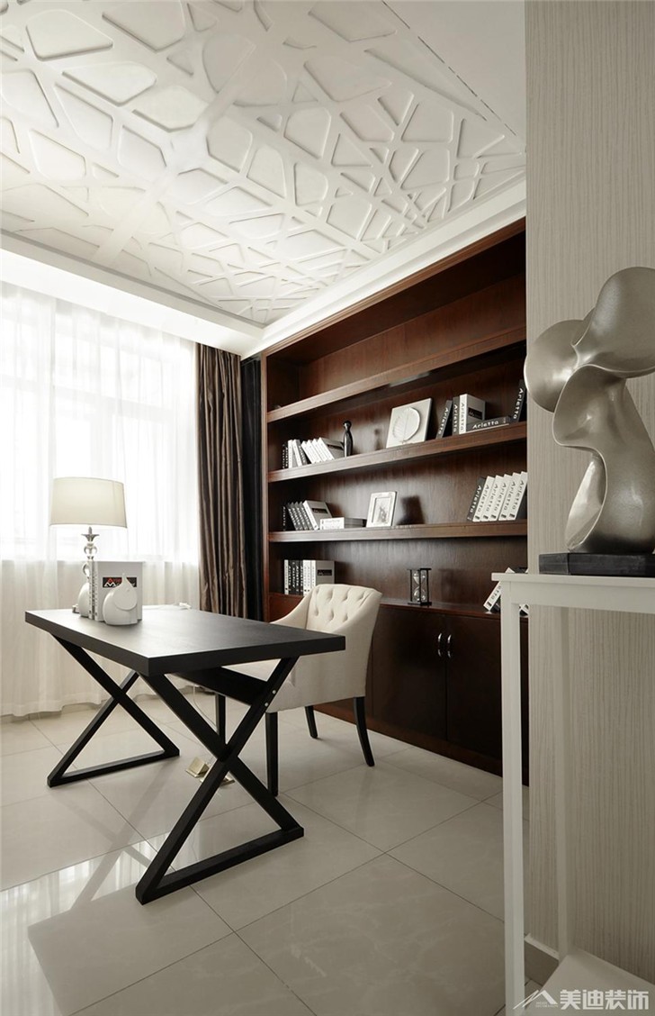 長沙龍泉美墅裝修案例-書房