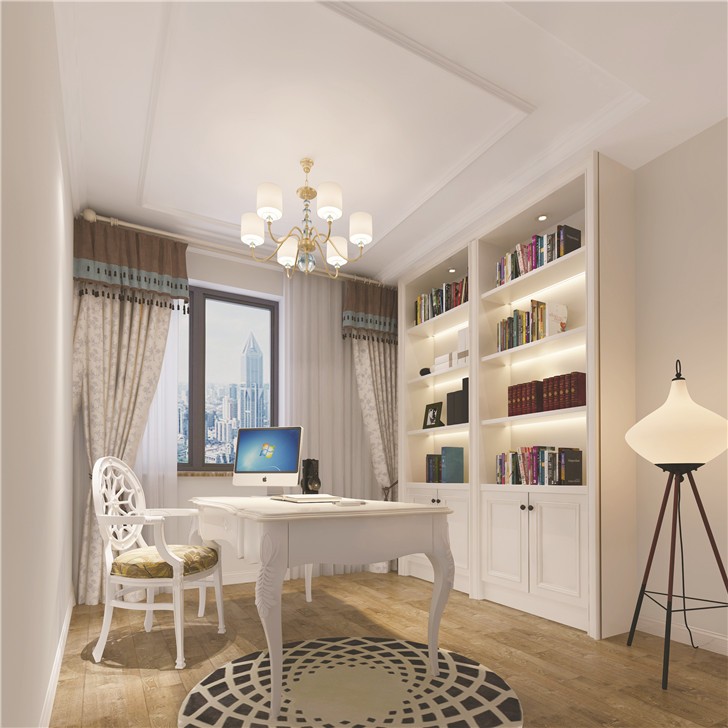 長沙120平歐式裝修案例-書房