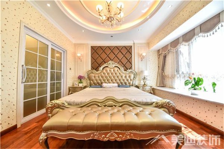 長沙洋湖公館裝修案例-臥室