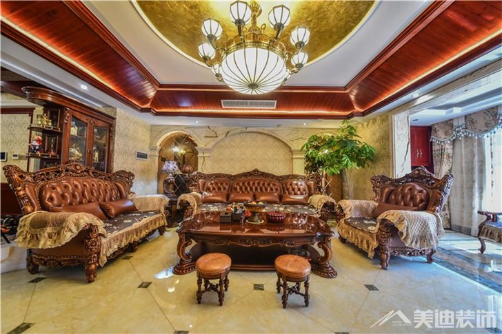 長(zhǎng)沙洋湖公館復(fù)式裝修案例-客廳