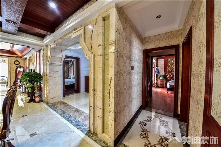 長(zhǎng)沙洋湖公館復(fù)式裝修案例-過(guò)道