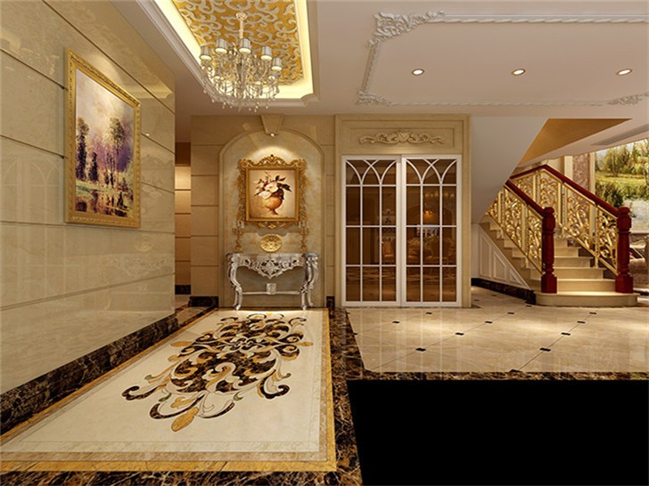 長沙御景星城歐式裝修案例-玄關(guān)