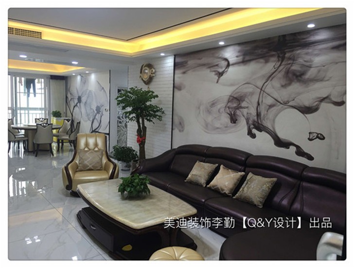 鑫旺園現(xiàn)代風(fēng)格裝修案例-客廳