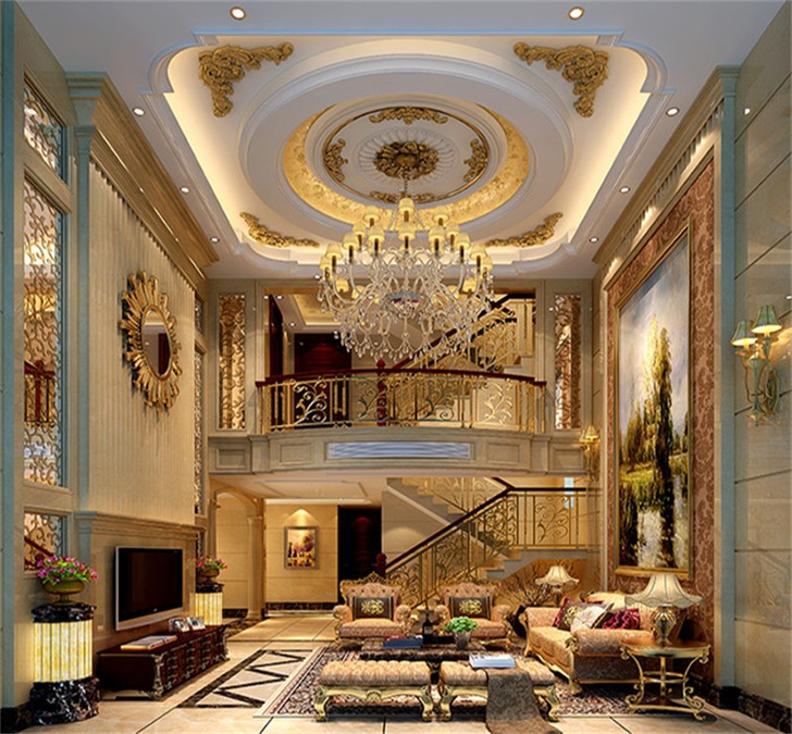 長沙御景星城歐式裝修案例-客廳