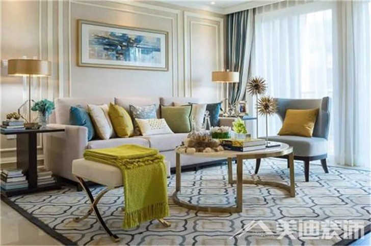 長(zhǎng)沙西子花苑130平裝修案例-客廳