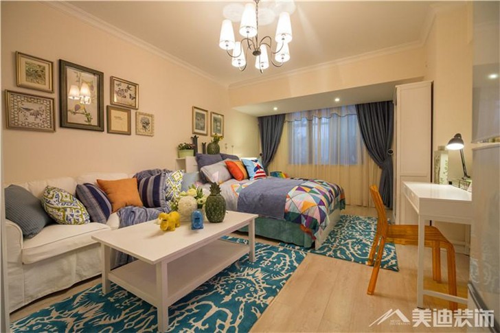 長沙天麓尚層公寓裝修案例-客廳