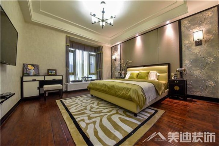 長沙雙灣國際220平裝修案例-臥室