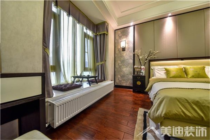 長沙雙灣國際220平裝修案例-臥室