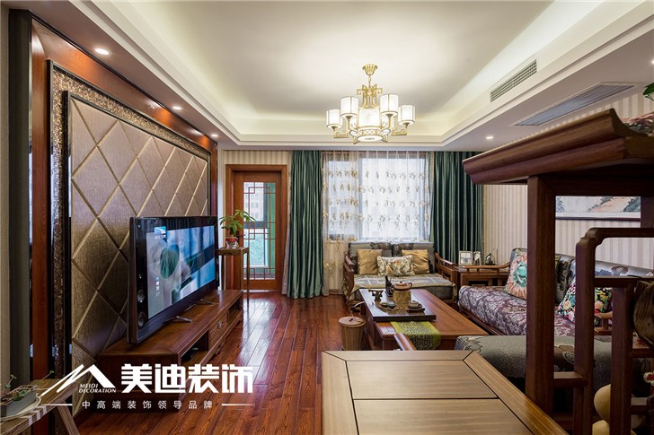 復(fù)地崑玉裝修案例-客廳