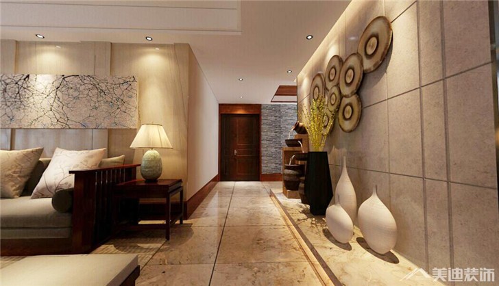 海洋半島新中式裝修案例-過道