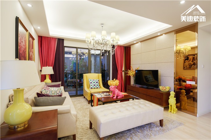 長(zhǎng)沙北辰三角洲現(xiàn)代前衛(wèi)裝修案例圖-客廳