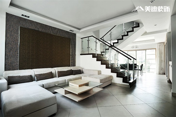 郡原美村現(xiàn)代簡約裝修案例-客廳