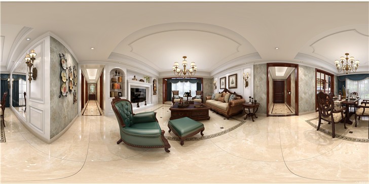 華潤(rùn)·橡樹(shù)灣美式風(fēng)格裝修案例-全景圖
