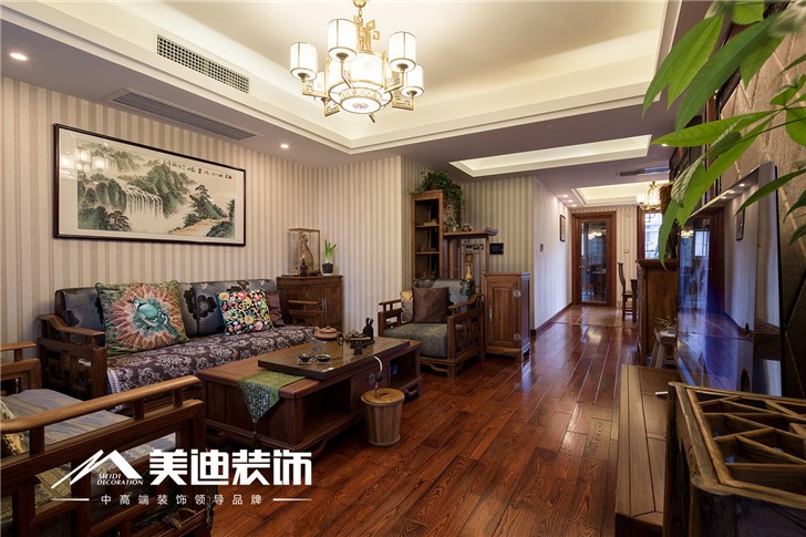 復(fù)地崑玉裝修案例-客廳