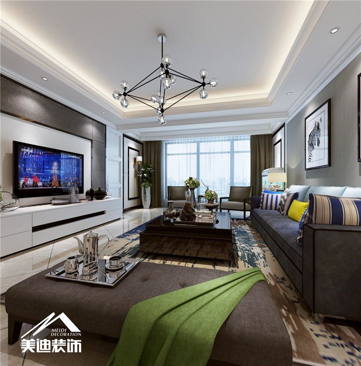 盛隆家園現(xiàn)代風(fēng)格案例-客廳