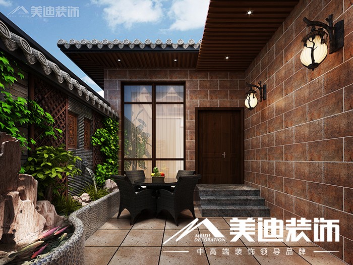 新中式風格的御邦別墅-入戶