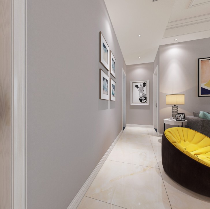 長沙湘江世紀(jì)城融江苑現(xiàn)代風(fēng)案例-過道