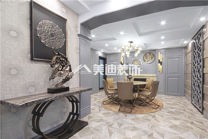 北辰定江洋現(xiàn)代雅痞風(fēng)裝修案例圖—餐廳