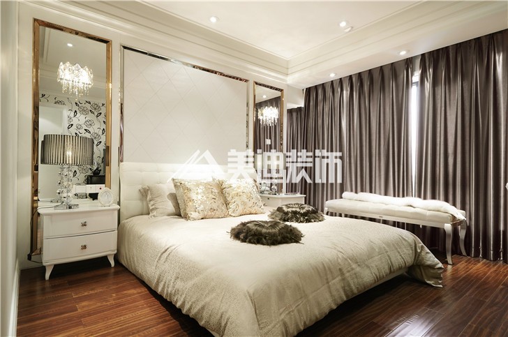 云頂梅溪湖新奢古典風裝修案例圖—臥室