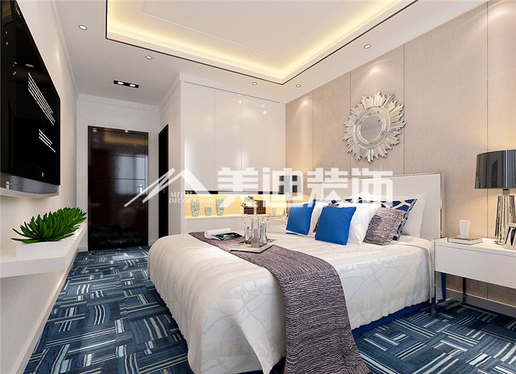 麗發(fā)新城現(xiàn)代風(fēng)裝修案例圖—臥室