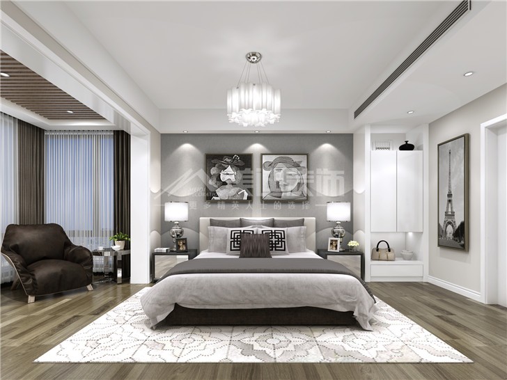 香樟景苑現(xiàn)代風(fēng)裝修案例圖—臥室