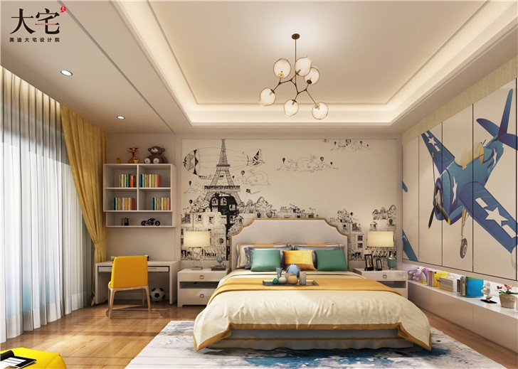 麓山別墅306平新中式風(fēng)裝修案例圖—臥室