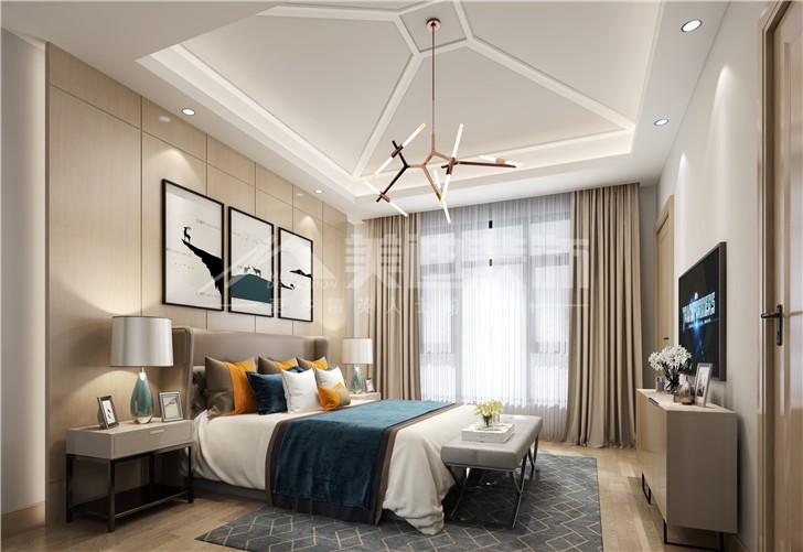 碧桂園380平現(xiàn)代北歐風(fēng)裝修案例圖—臥室