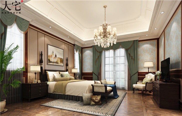 水印加州575平歐式風(fēng)裝修案例圖—臥室