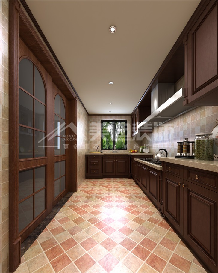 綠城桂花城236平歐式風(fēng)裝修案例圖—廚房