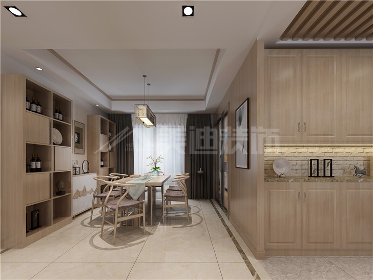 恒基凱旋門132平新中式風(fēng)裝修案例圖—餐廳