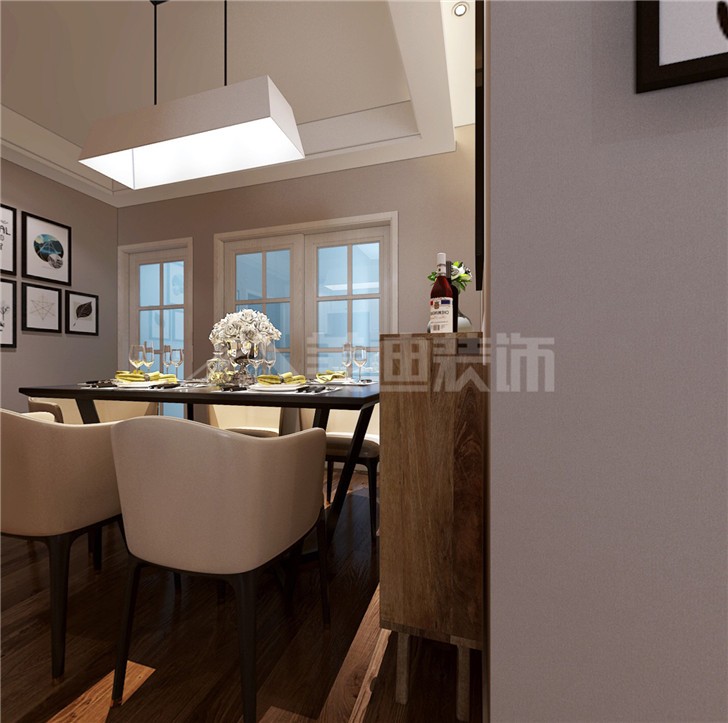 雙灣國際119平現(xiàn)代風(fēng)裝修案例圖—餐廳