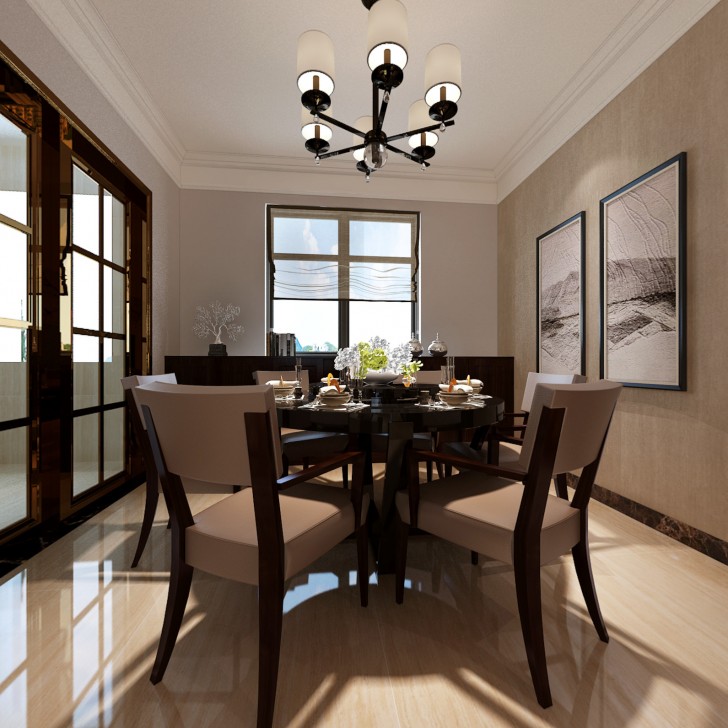名家翡翠花園113平新中式風裝修案例圖—餐廳
