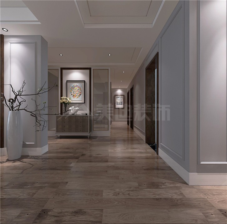 楓雅名苑135平新中式風裝修案例圖—客廳