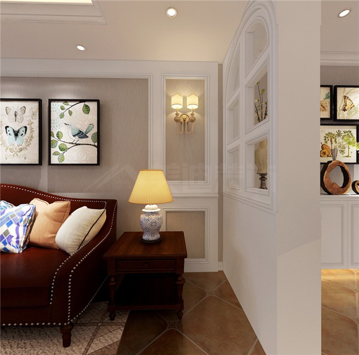 天翼未來城136平新小美風(fēng)裝修案例圖—客廳