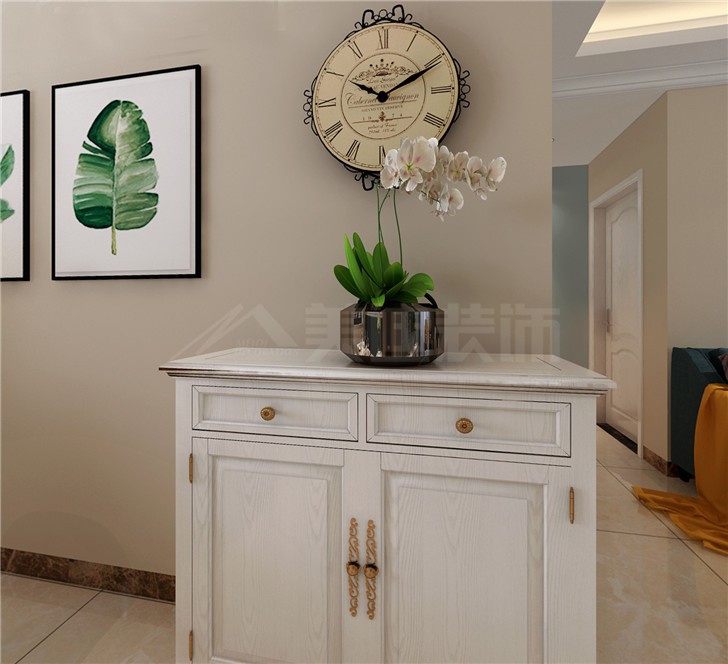 江山帝景101平簡歐風裝修案例圖—玄關