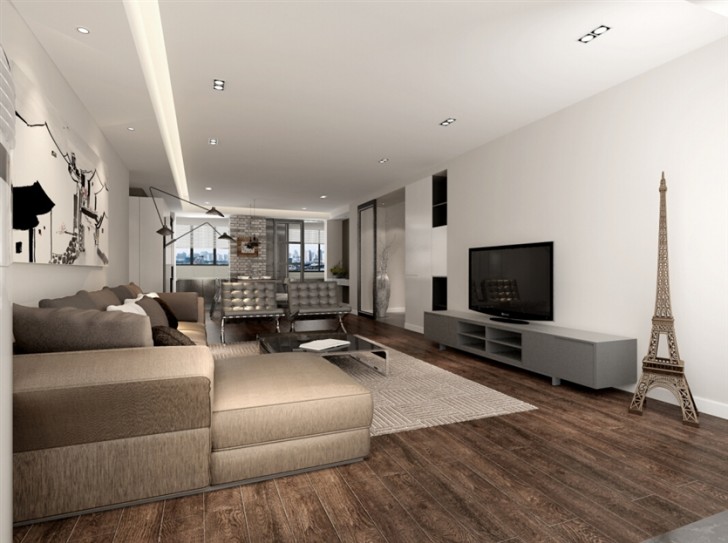 金鵬佳苑120㎡現(xiàn)代風格-客廳