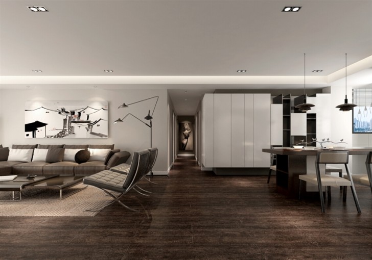 金鵬佳苑120㎡現(xiàn)代風格-客廳