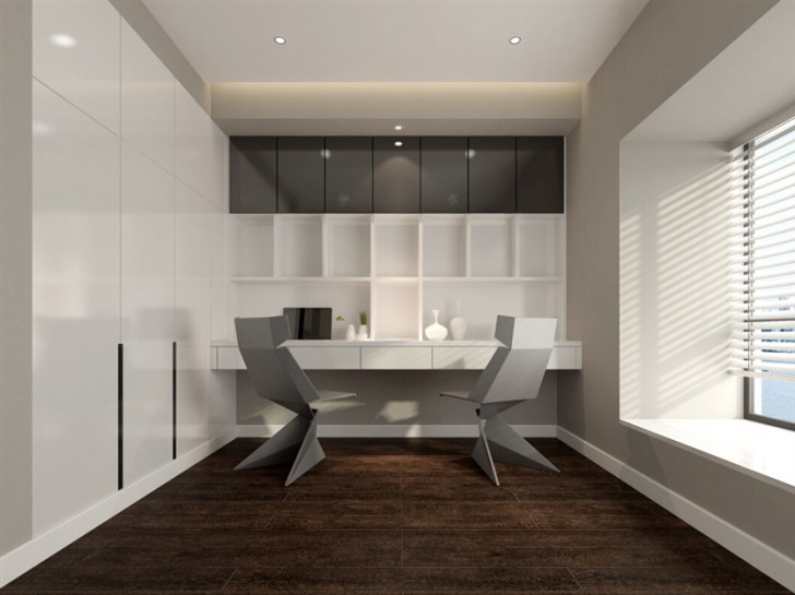 金鵬佳苑120㎡現(xiàn)代風格-書房