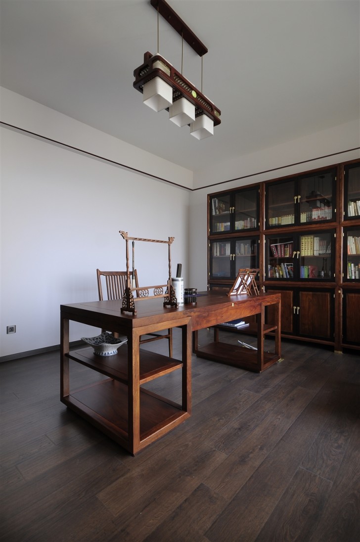 江北明珠132㎡新中式實拍-書房