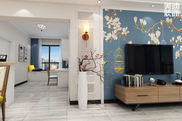 財(cái)智廣場(chǎng)140平現(xiàn)代簡約裝修效果圖-過道