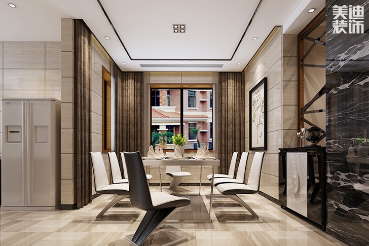 長沙市梅溪湖振業(yè)城別墅560㎡現(xiàn)代簡約中式--餐廳