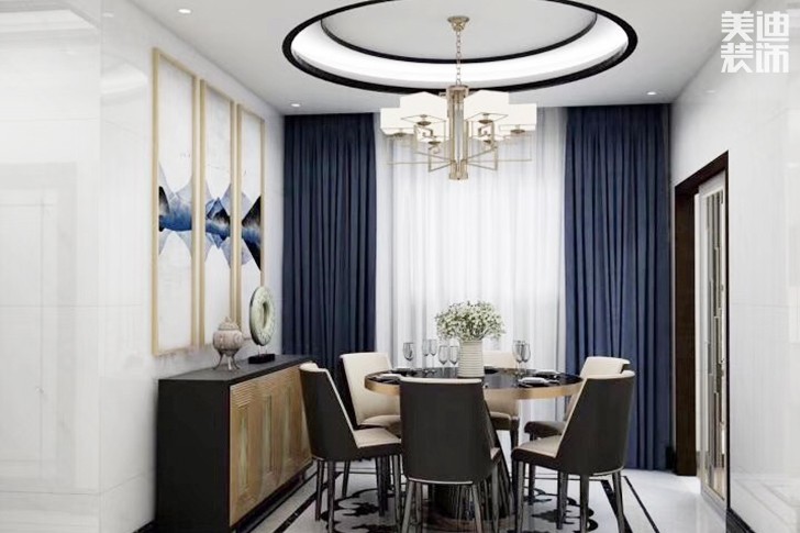 志誠新世界160㎡新中式效果圖-餐廳