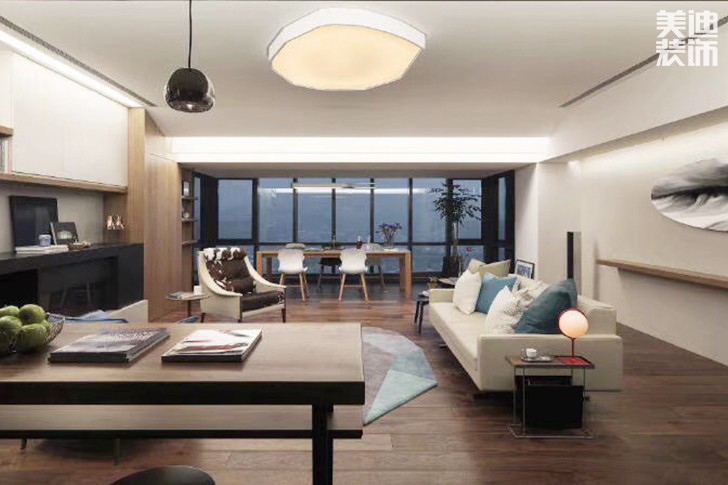 盛世豪園122㎡現(xiàn)代簡約案例實拍-客廳