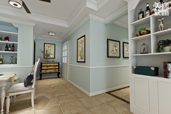 星商大廈117平米小美風(fēng)格裝修效果圖-過道
