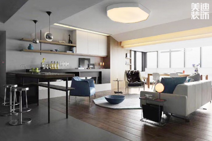 盛世豪園122㎡現(xiàn)代簡約案例實拍-客廳