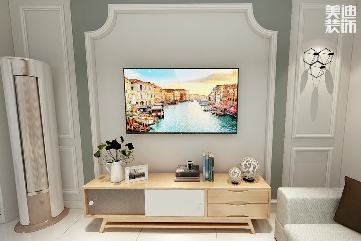 翰林居清新北歐120平米裝修效果圖--客廳