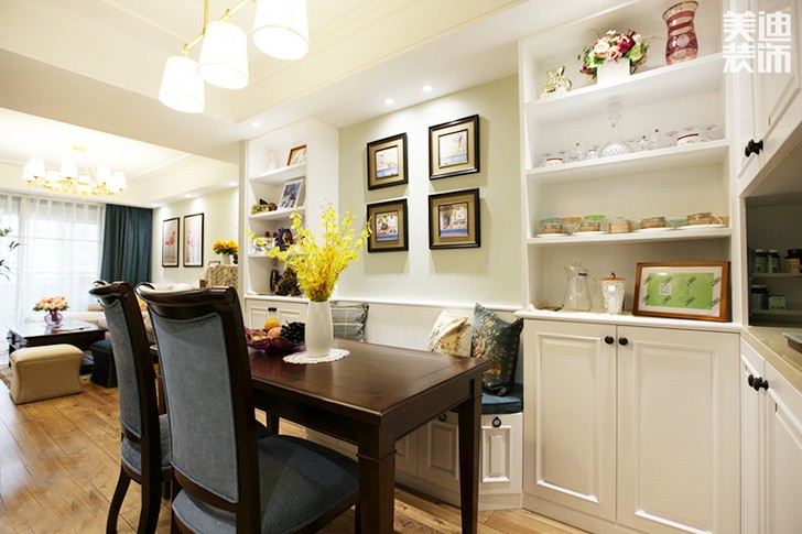 新華名苑80㎡優(yōu)雅小美風格實拍-餐廳